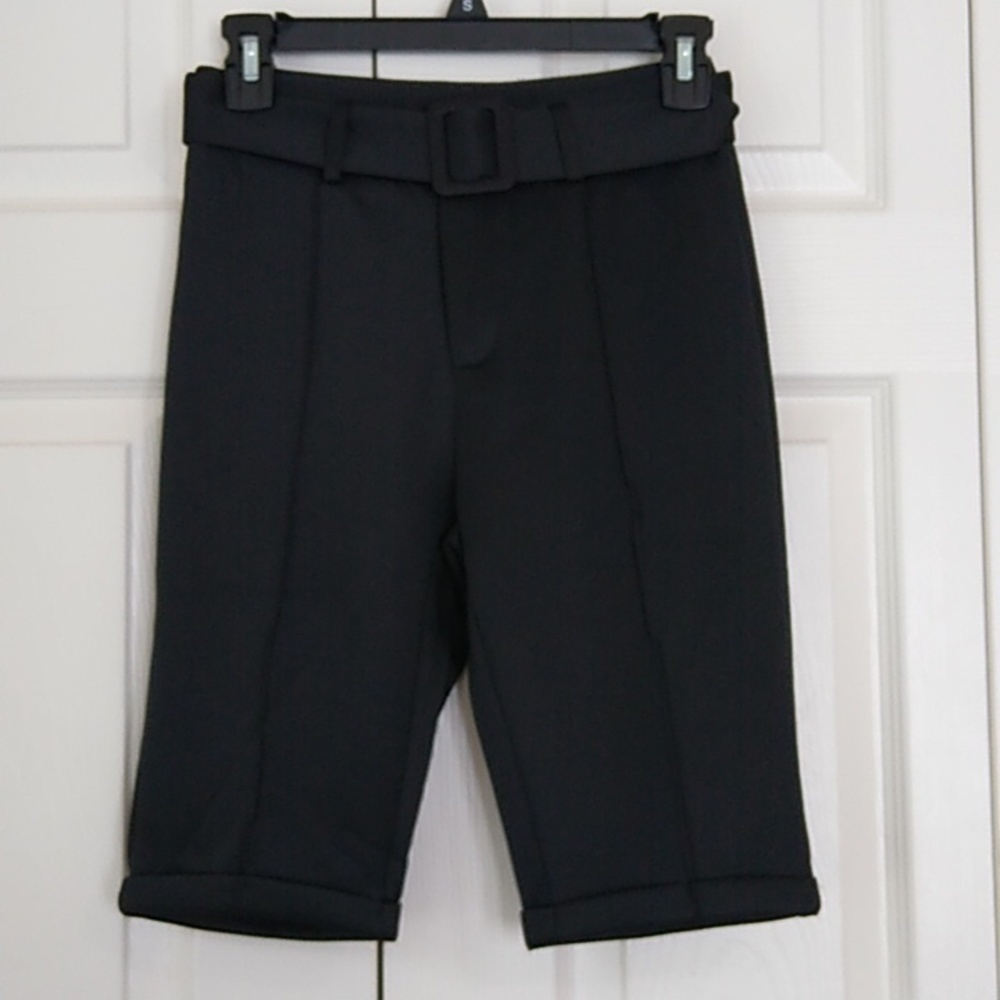 NEW Fashion Nova Walk In The Park Biker Trouser - Black - Picture 4 of 16